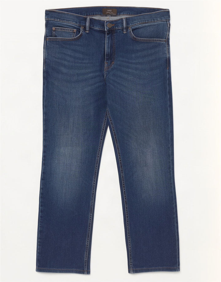 Marks & Spencer Straight Jeans til mænd W40 L27 blå bomuld