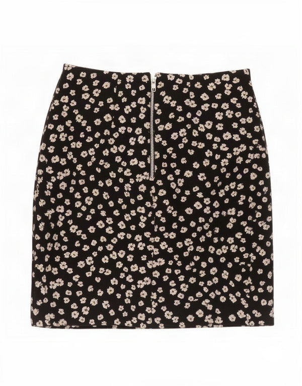 Dorothy Perkins Dame Mini-nederdel UK 8 Small W27 Black Floral Polyester