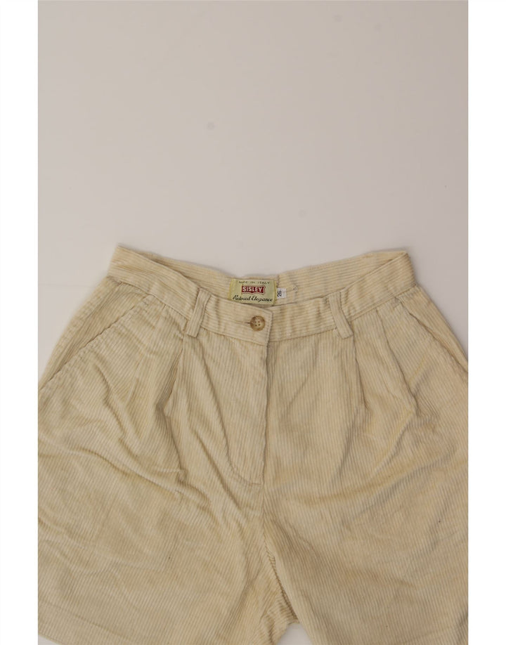 SISLEY Womens Relaxed Elegance Pegged Corduroy Shorts W26 Small  Beige Vintage Sisley and Second-Hand Sisley from Messina Hembry 