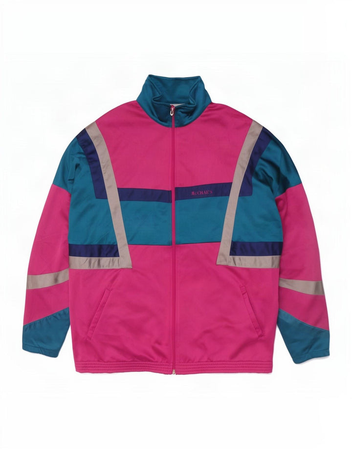 Mc Crae's træningsjakke til mænd XL Pink Colourblock