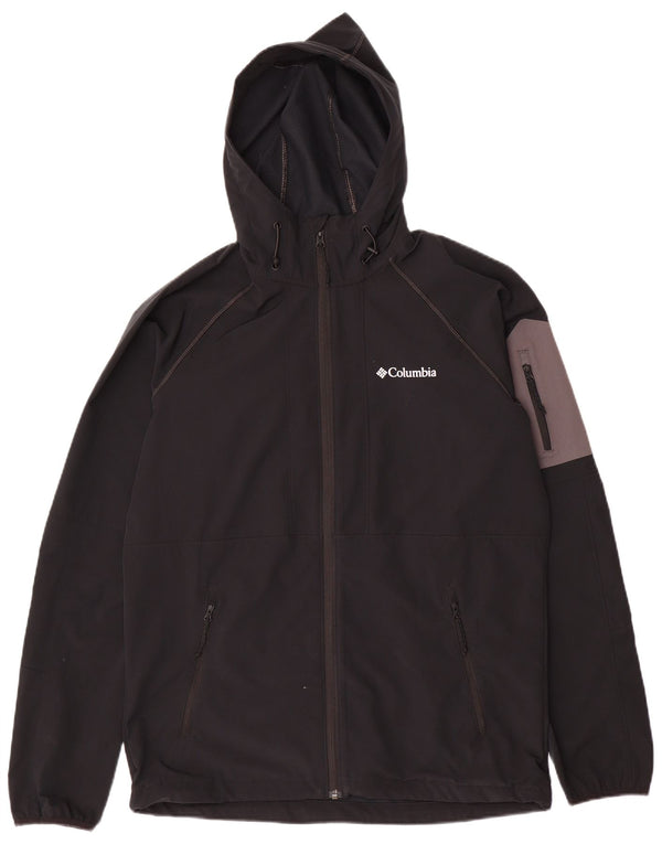 Columbia Regnjakke med hætte til mænd UK 38 Medium Sort Polyester
