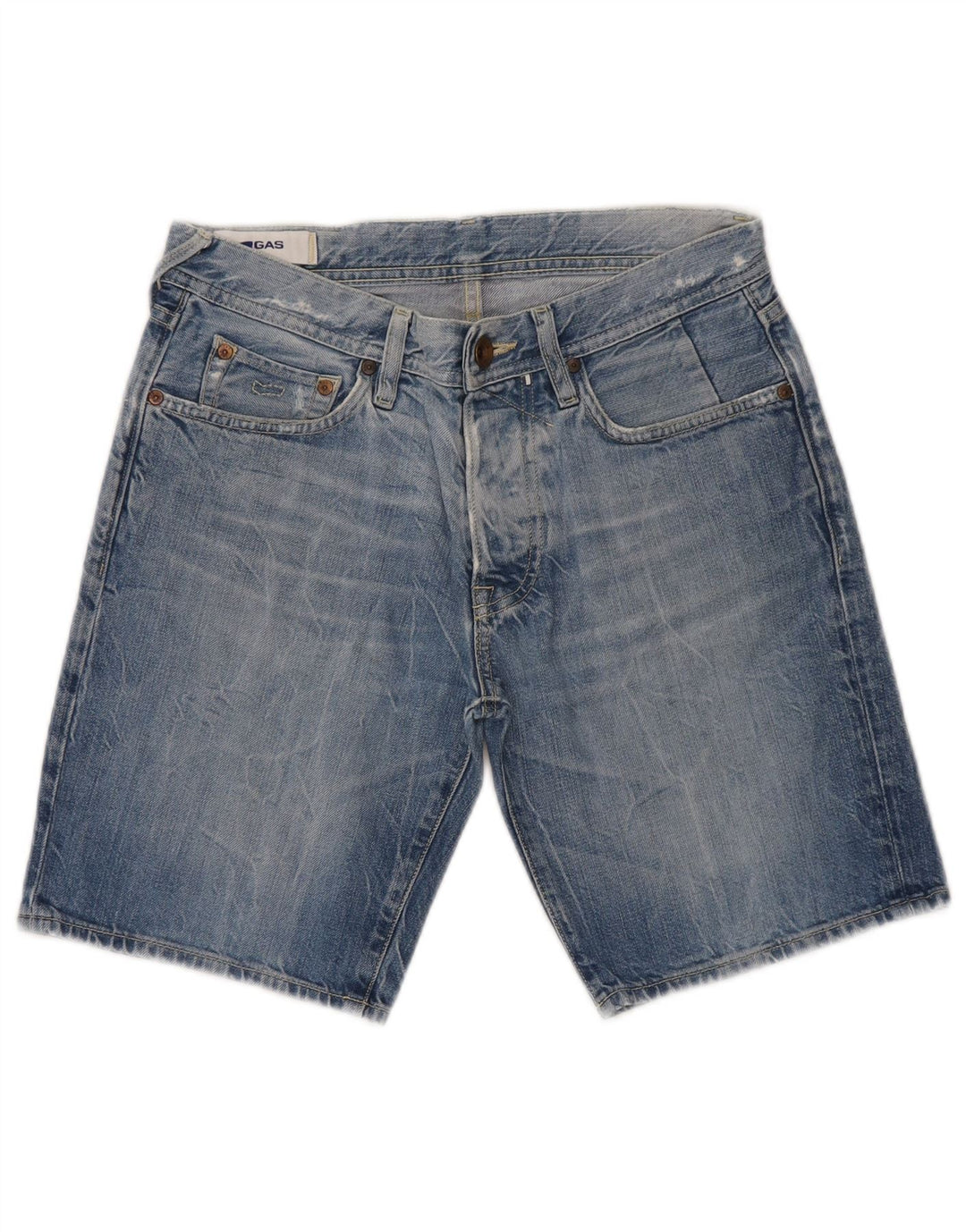 Gas denimshorts til kvinder W29 mellemblå bomuld