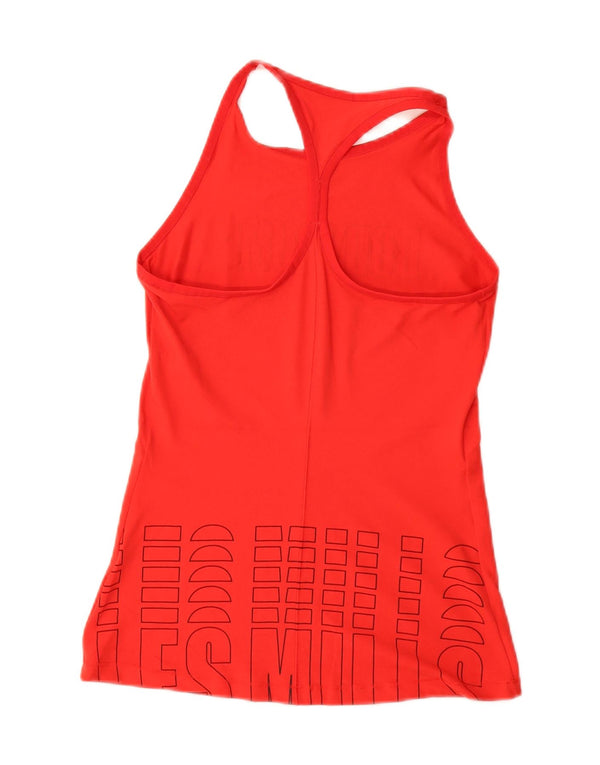 REEBOK Womens Bodypump Grafisk Vest Top UK 4/6 XS Rød