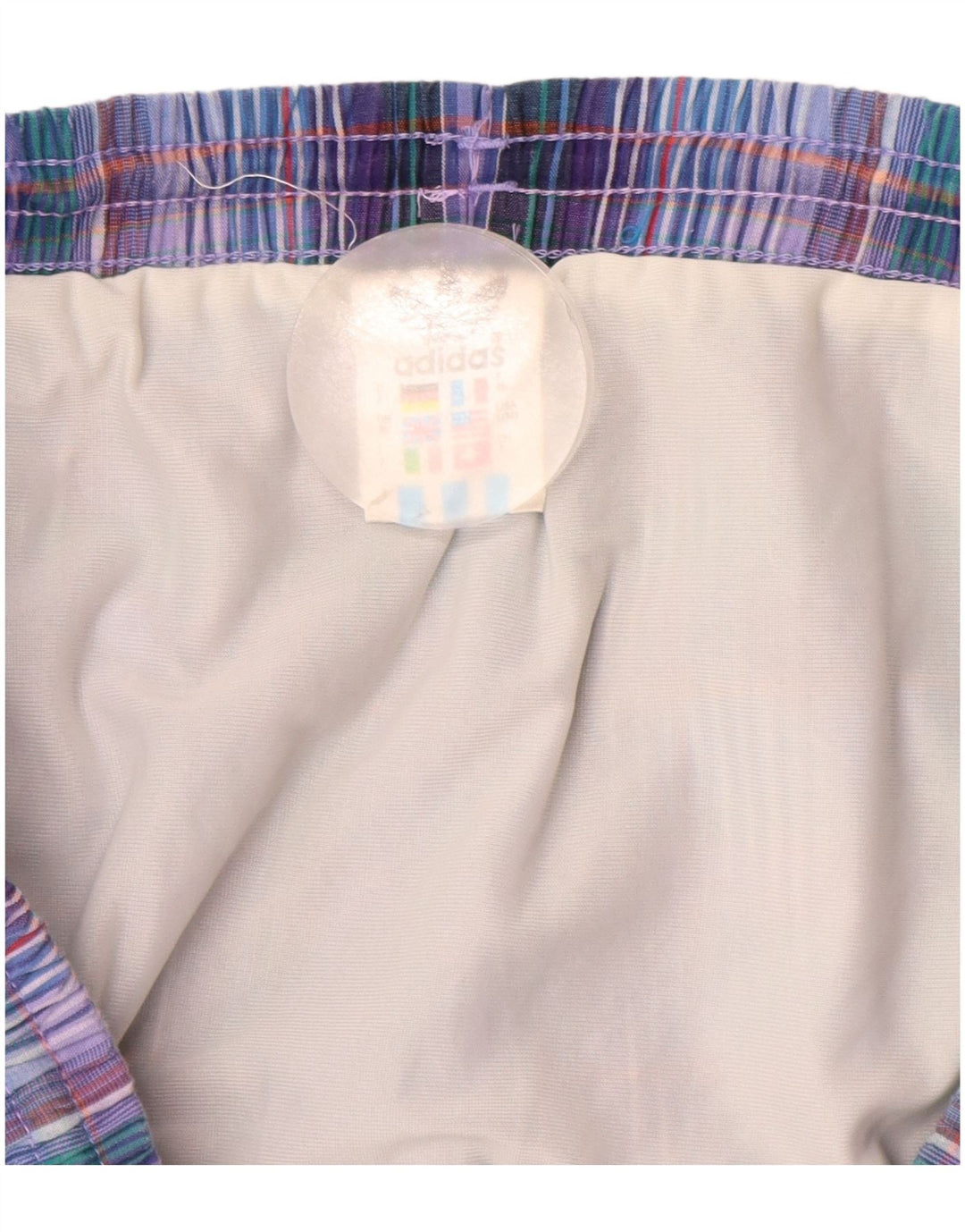 ADIDAS Badeshorts til mænd store blå ternet bomuld