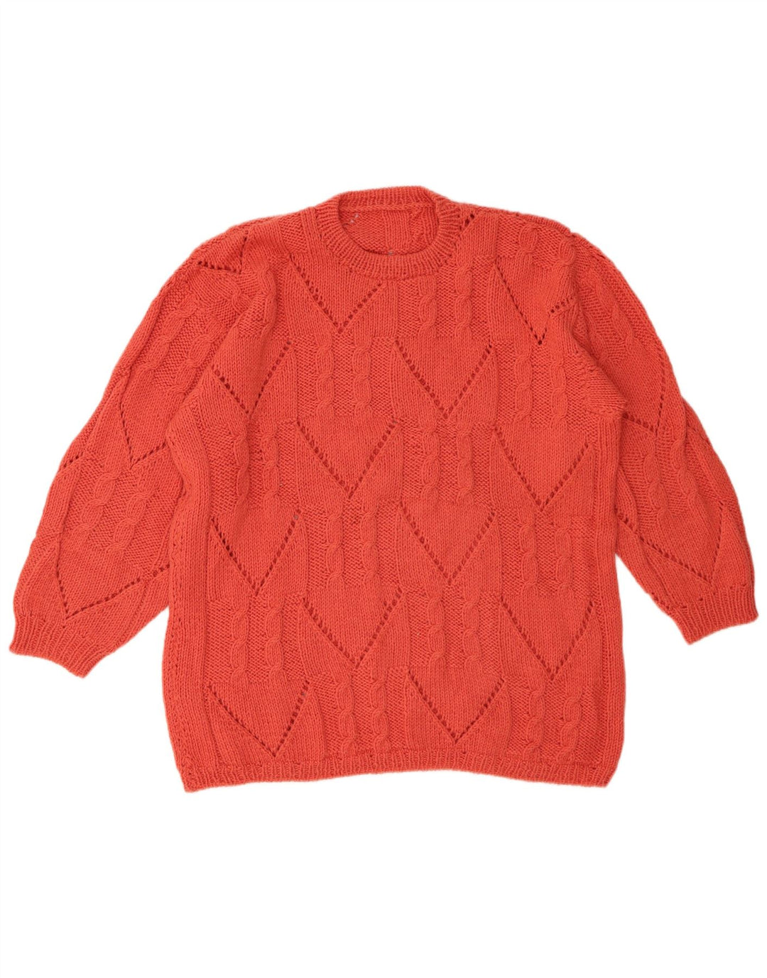 VINTAGE Dame sweater med rund hals DK 18 XL Rød