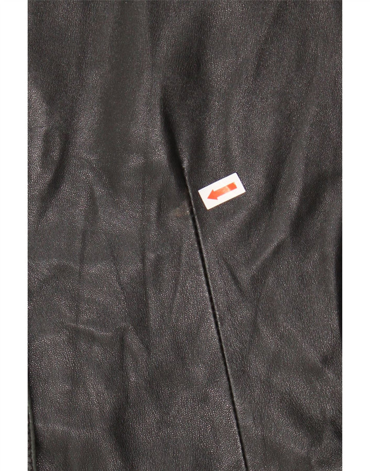 VINTAGE Womens Leather Jacket UK 14 Medium Black Leather Vintage Vintage and Second-Hand Vintage from Messina Hembry 