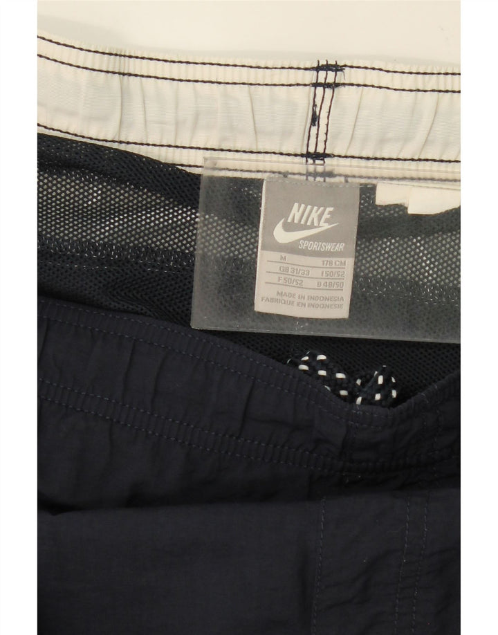NIKE Mens Graphic Swimming Shorts Medium Navy Blue Colourblock Vintage Nike and Second-Hand Nike from Messina Hembry 