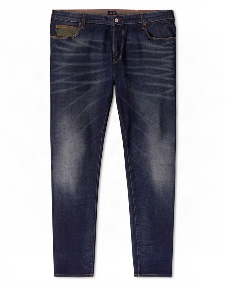 Armani Herre J45 Regular Slim Jeans W40 L34 Blå Bomuld