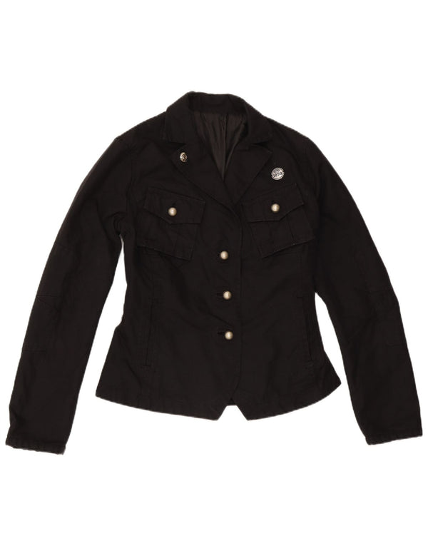 Vintage Utility Jacket til kvinder IT 40 Lille sort bomuld