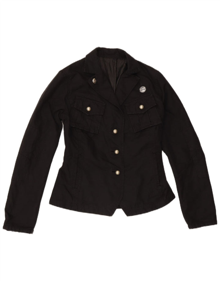 Vintage Utility Jacket til kvinder IT 40 Lille sort bomuld