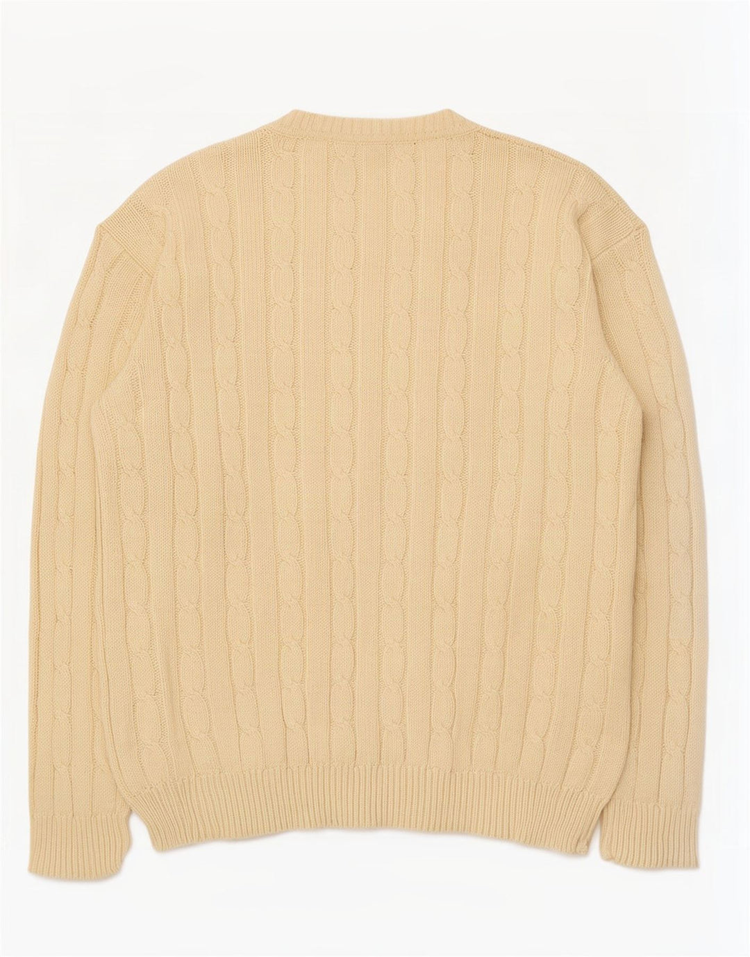 Vintage herre cardigan sweater XL beige bomuld