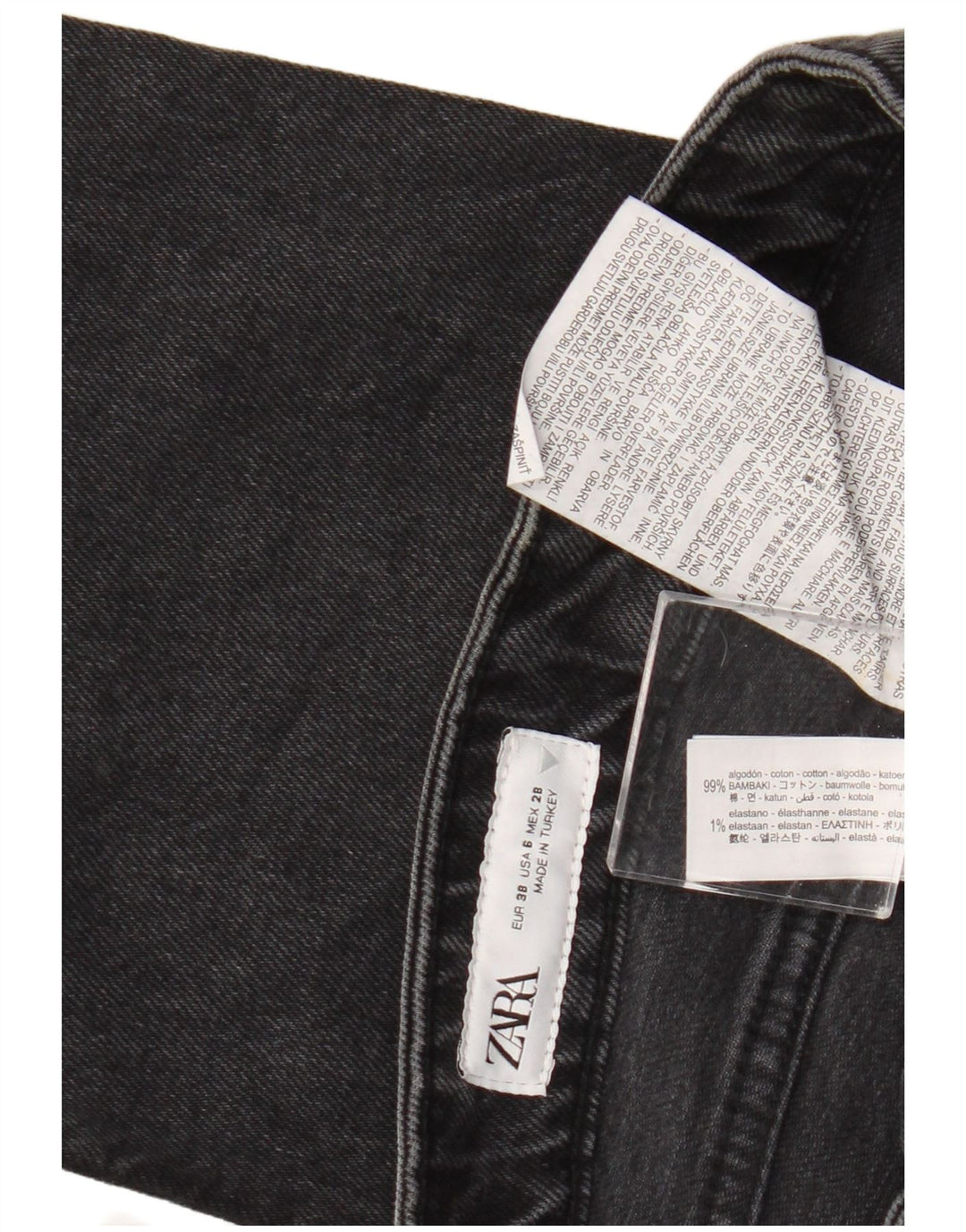 ZARA Womens Cropped Jeans EU 38 Small W28 L25 Grå Bomuld