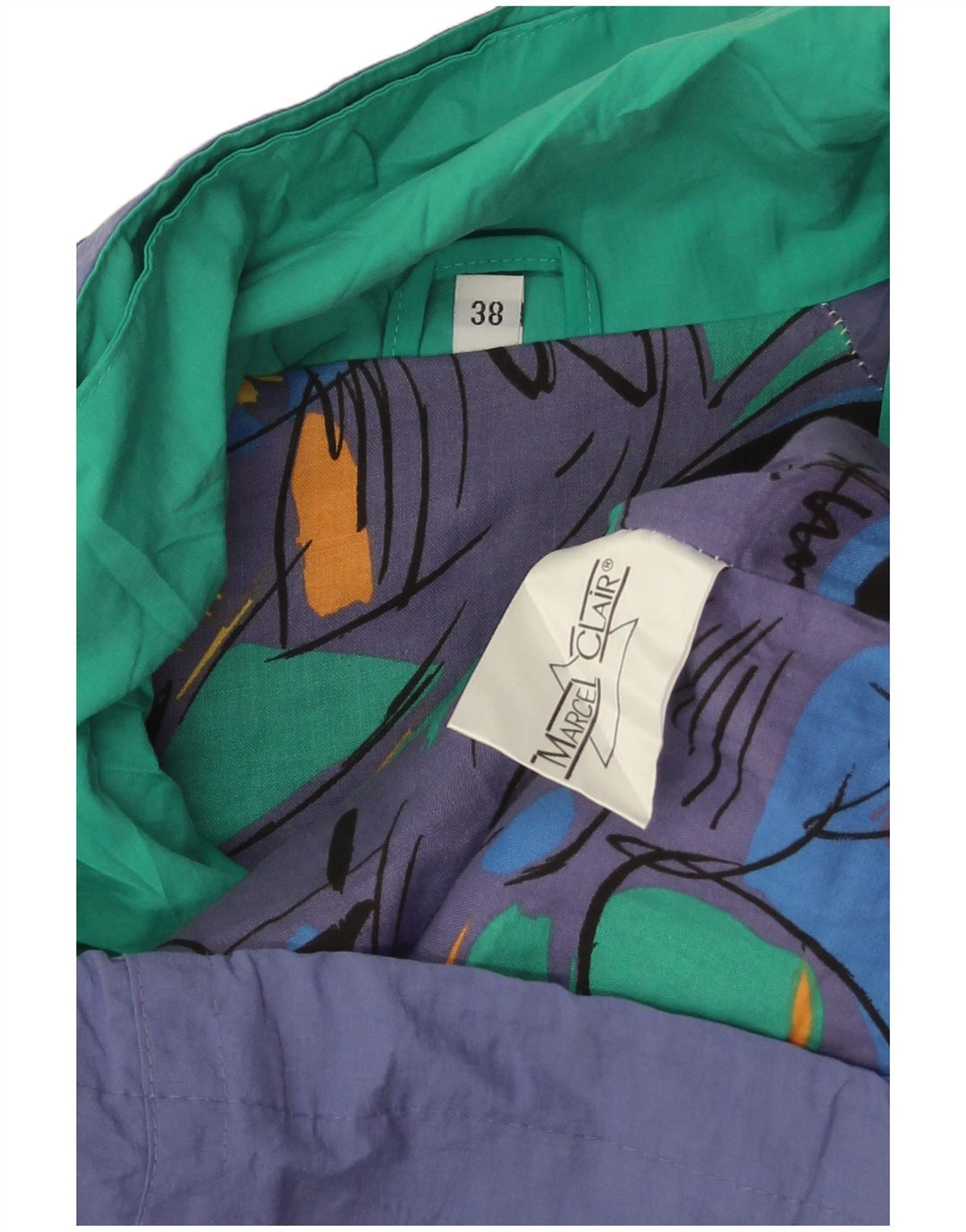 Marcel Clair Dame Oversized regnjakke EU 38 Medium Blue Polyamide