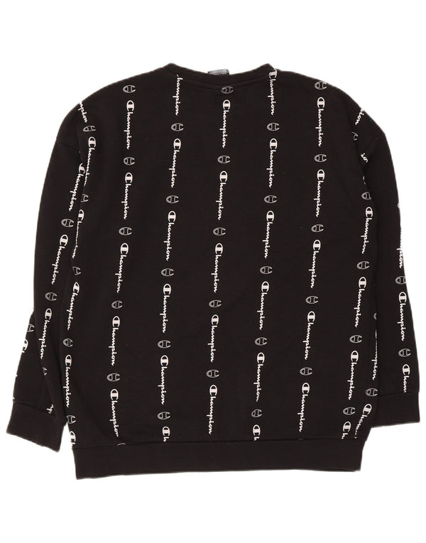 Champion Boys Grafisk Sweatshirt Jumper 13-14 år XL Sort Bomuld