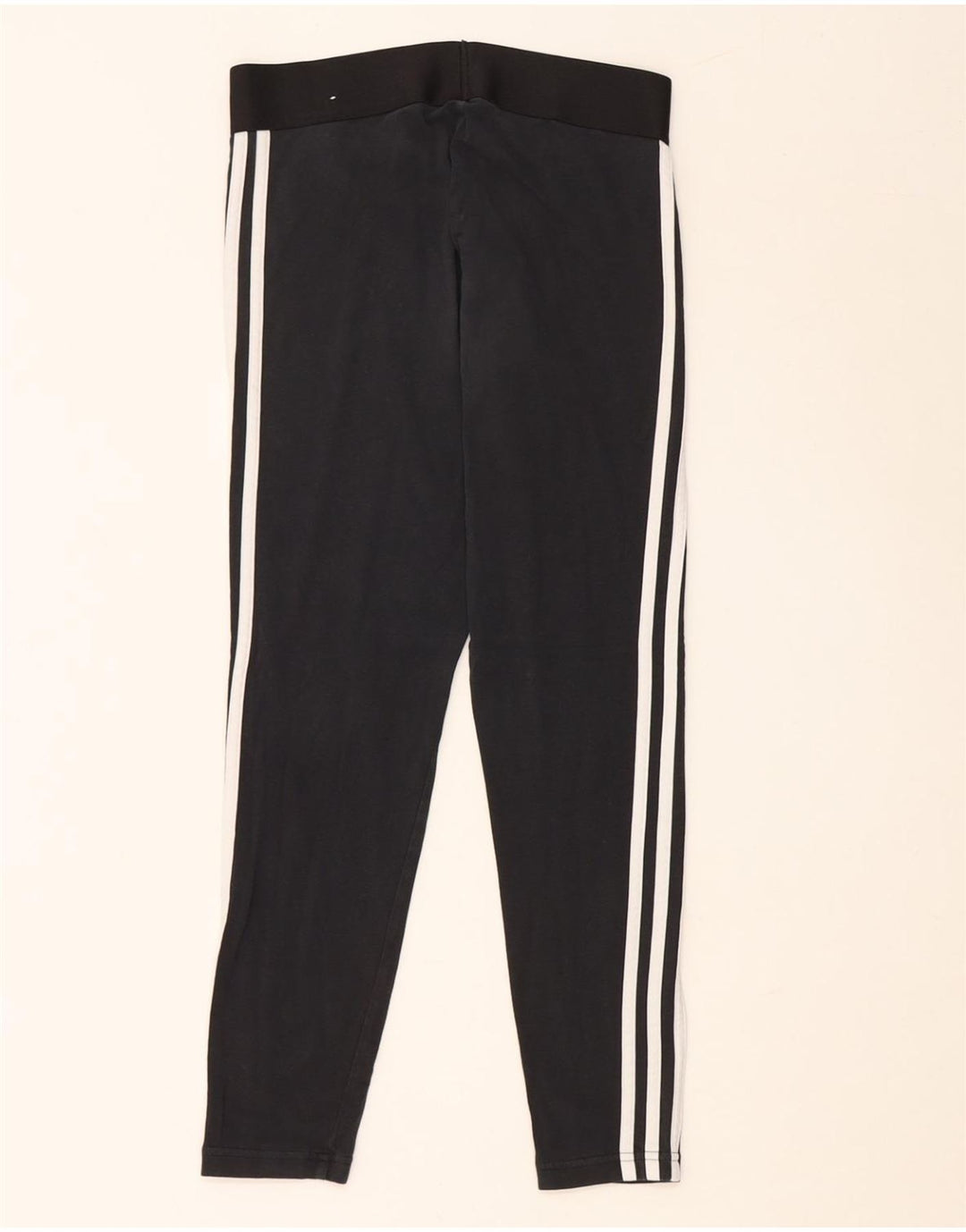 ADIDAS Dame Leggings UK 10 Small Black Bomuld