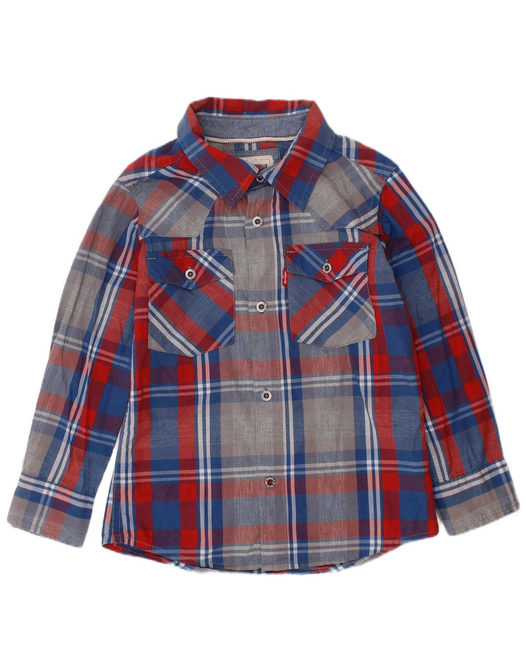 Levi's drengeskjorte 3-4 år XS Flerfarvet ternet bomuld