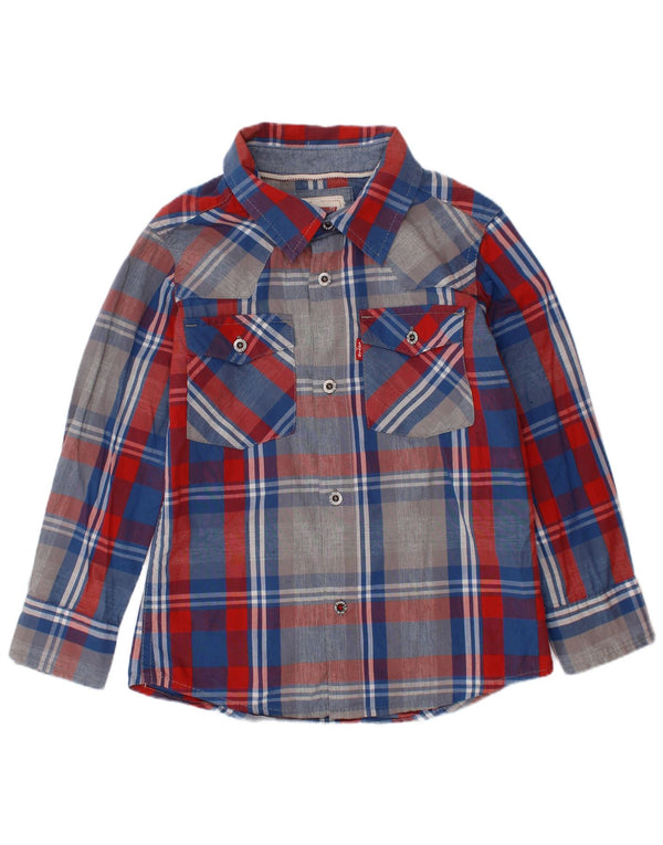 Levi's drengeskjorte 3-4 år XS Flerfarvet ternet bomuld
