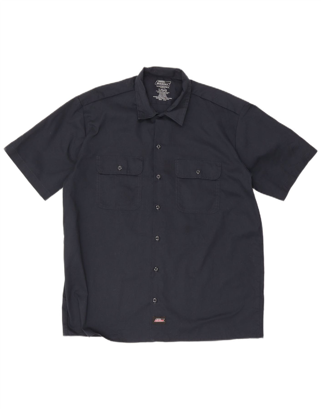 Dickies kortærmet herreskjorte Stor marineblå polyester