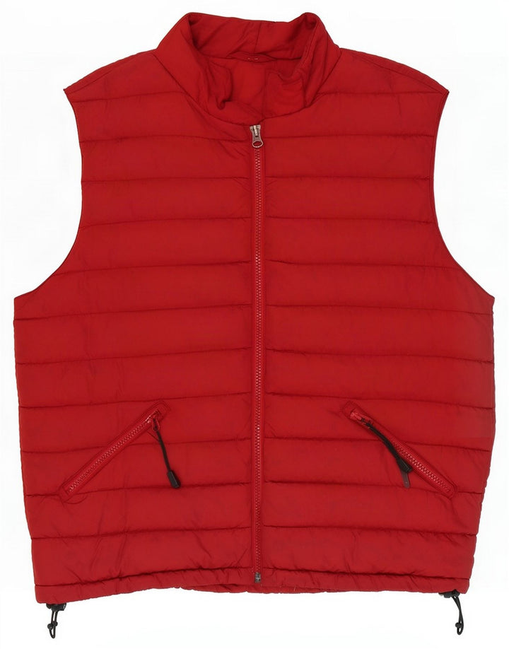 Alberto Aspesi Herre Polstret Gilet UK 40 Large Rød Polyamid
