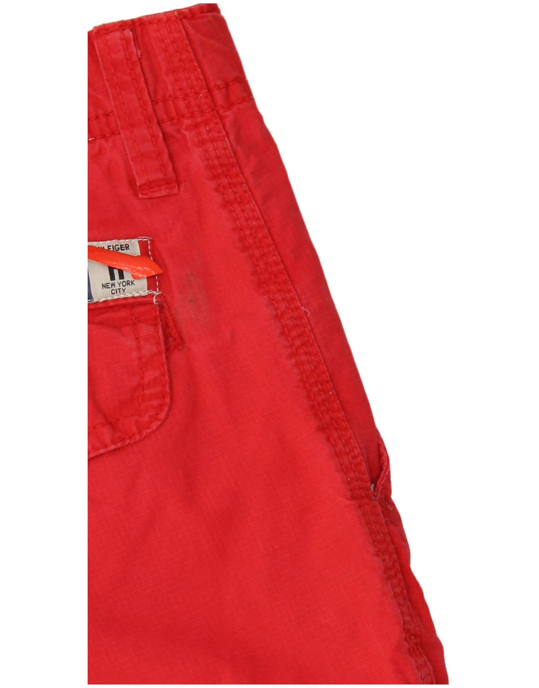 Tommy Hilfiger Boys Cargo Shorts 15-16 år W32 Rød Bomuld