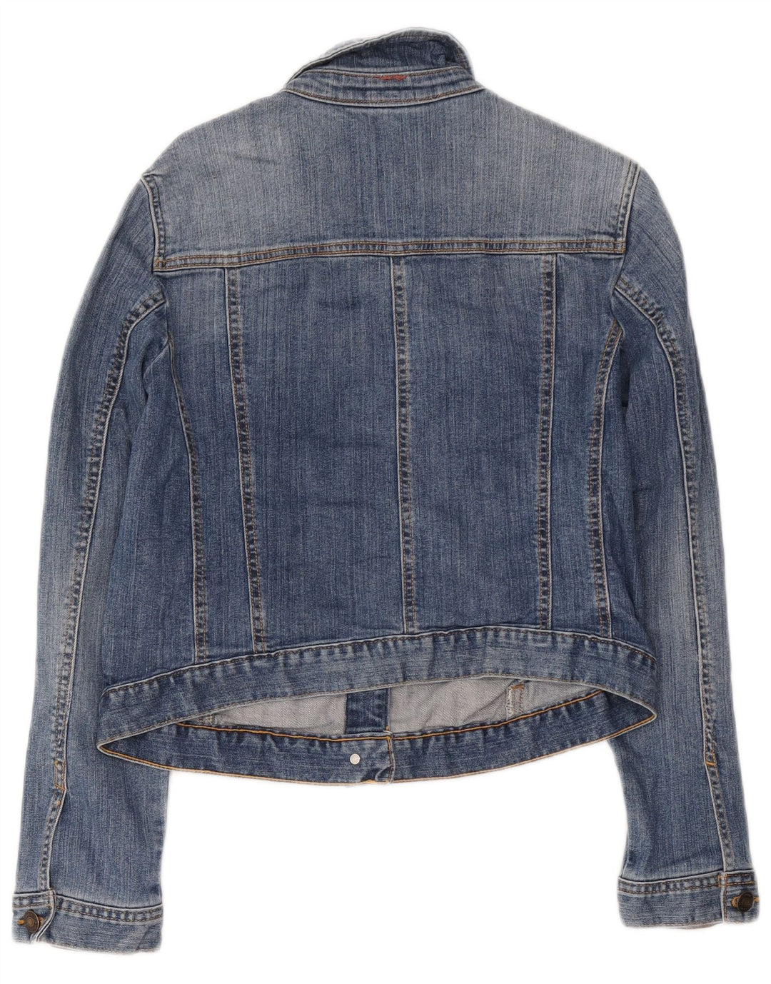 Joules Dame Crop Denim Jacket UK 16 Large Blue Cotton