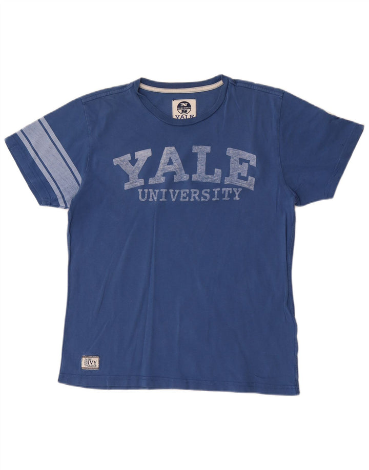 North Sails Dame Yale University Graphic T-Shirt Top UK 14 Medium Blue
