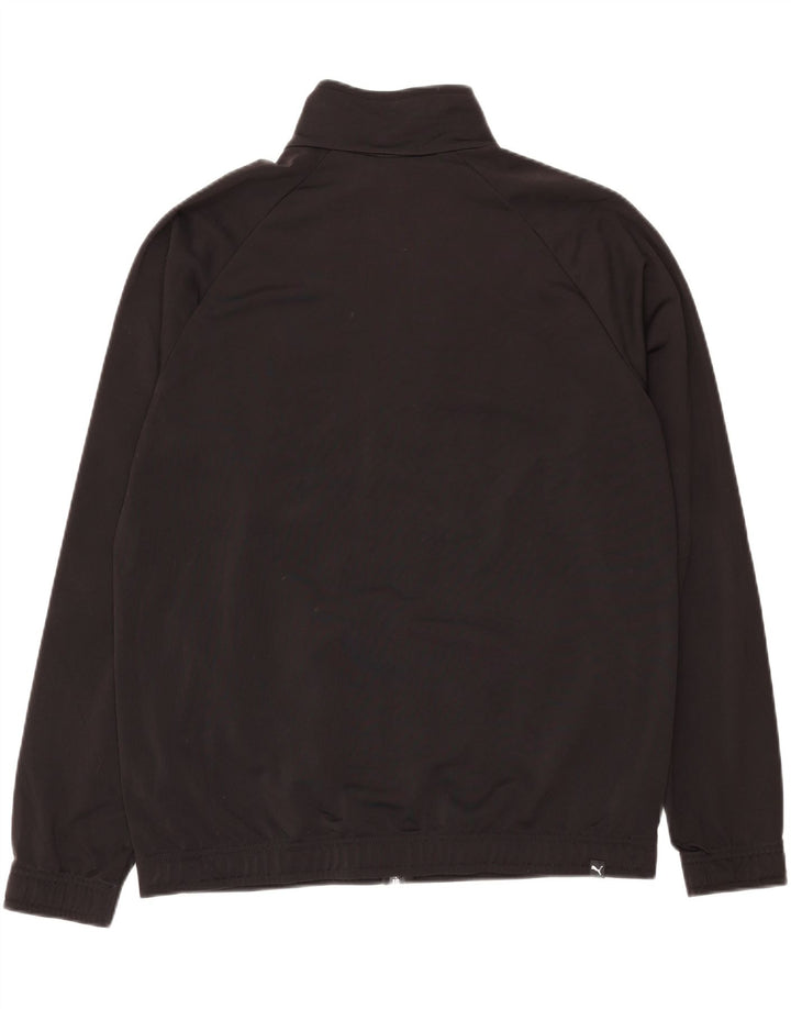 PUMA Mens Graphic Tracksuit Top Jacket Large Black Colourblock Polyester