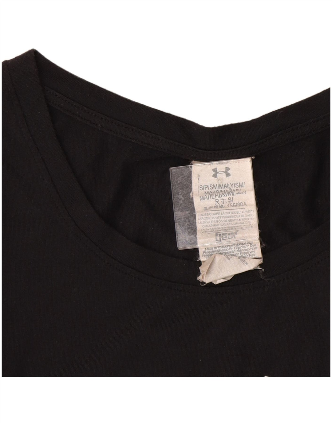 UNDER ARMOUR Dame Grafisk Top Langærmet UK 10 Small Navy Blue