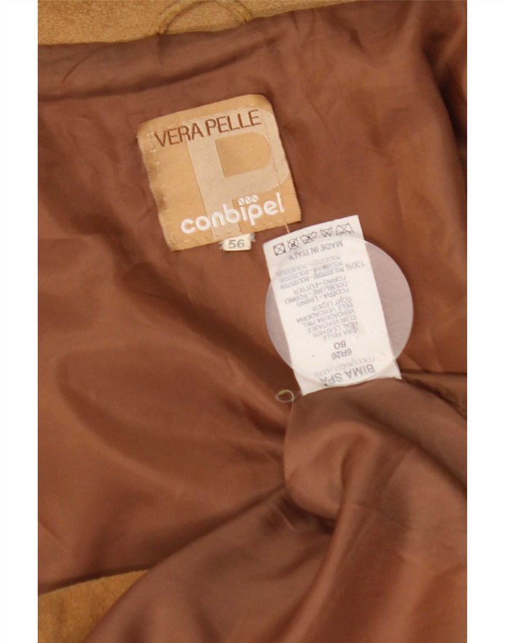 Conbipel Herre Ruskindsjakke IT 56 2XL Beige Læder