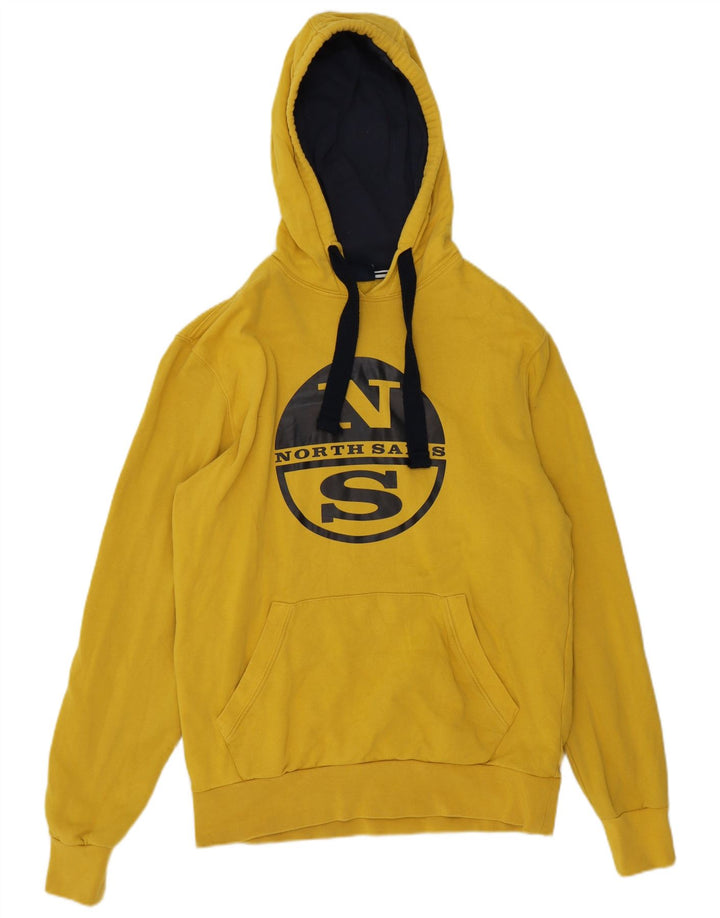 North Sails Herre grafisk hættetrøje Jumper Medium Gul Bomuld