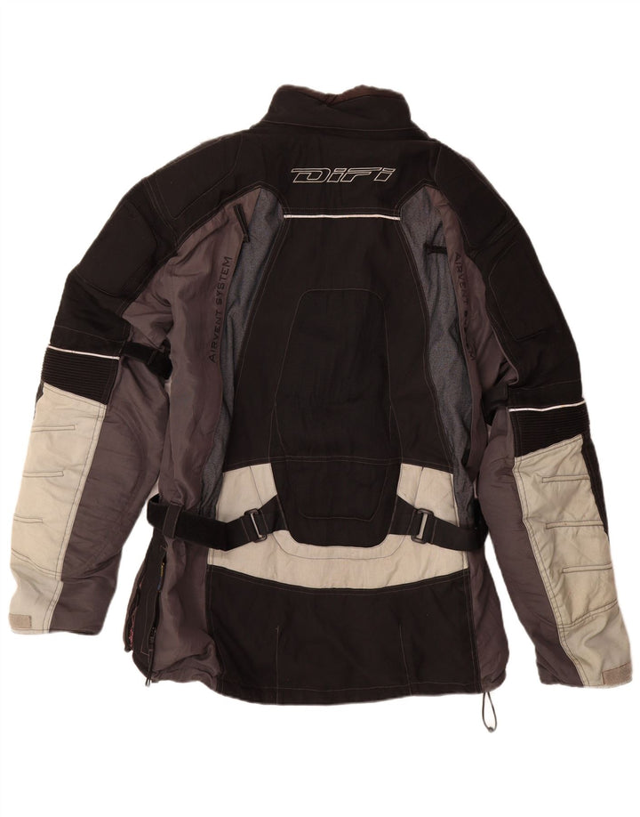 Difi Herre Graphic Racer Jacket UK 44 2XL Sort Colourblock Polyamid