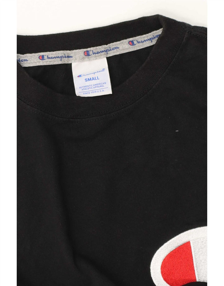 Champion Herre Grafisk T-Shirt Top Lille Sort