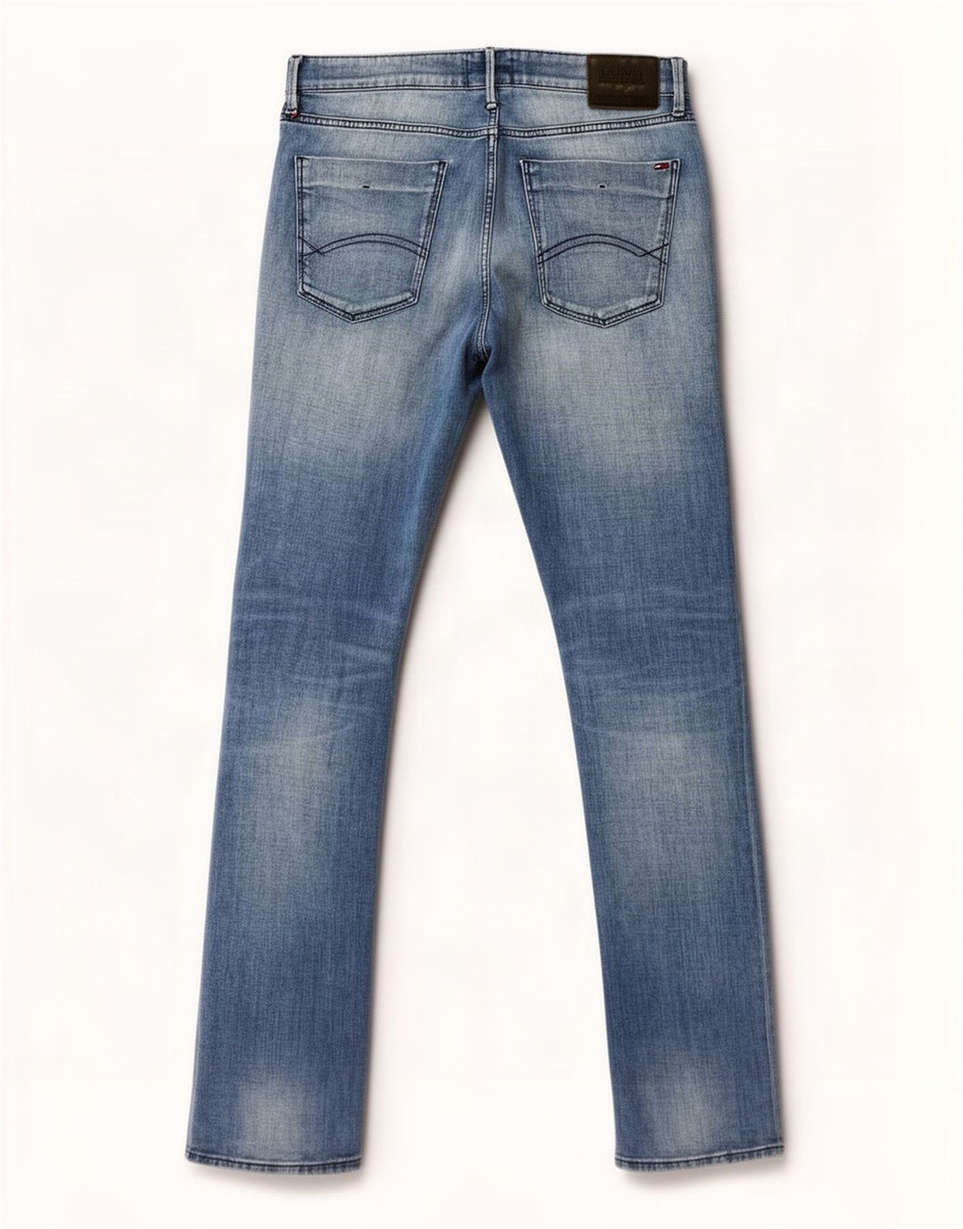 Tommy Hilfiger Herre Slim Jeans W34 L34 Blå Bomuld