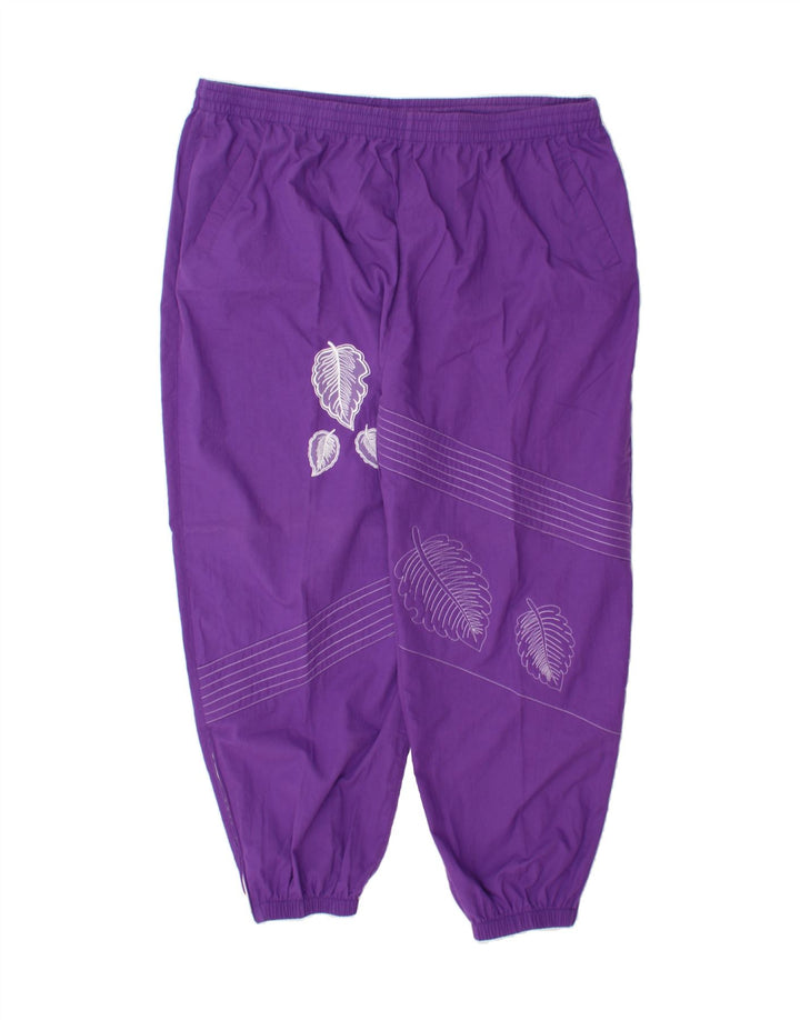 VINTAGE Womens Graphic Full Tracksuit UK 20 2XL Purple Polyester Vintage Vintage and Second-Hand Vintage from Messina Hembry 