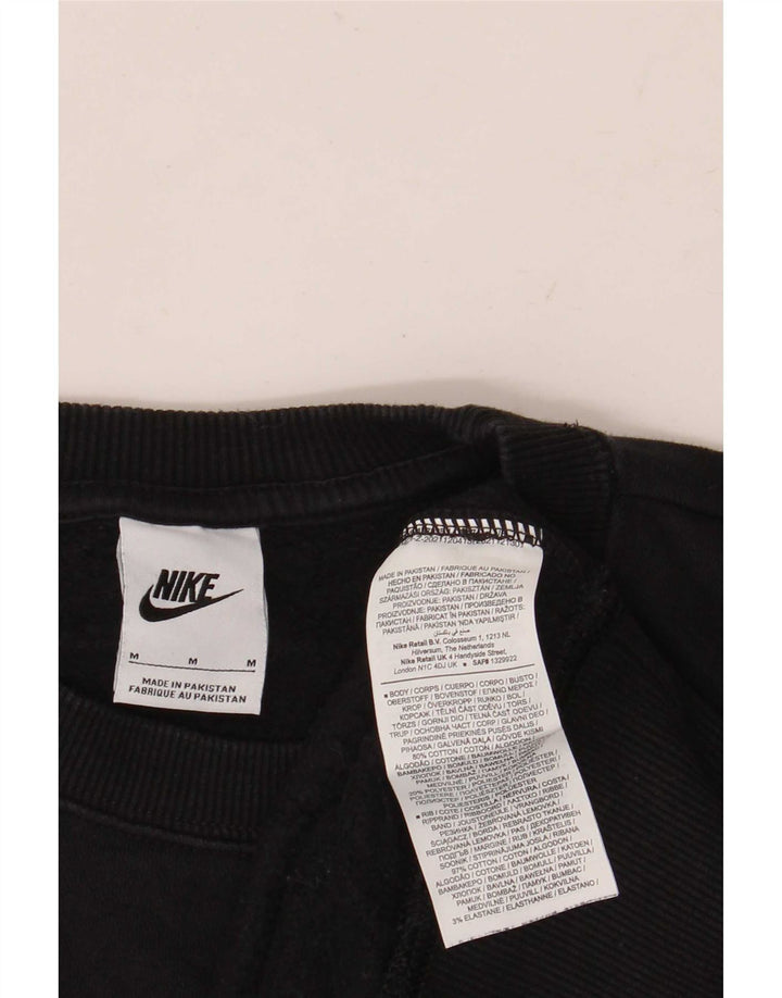 Nike Herre Loose Fit Sweatshirt Jumper Medium Sort Bomuld