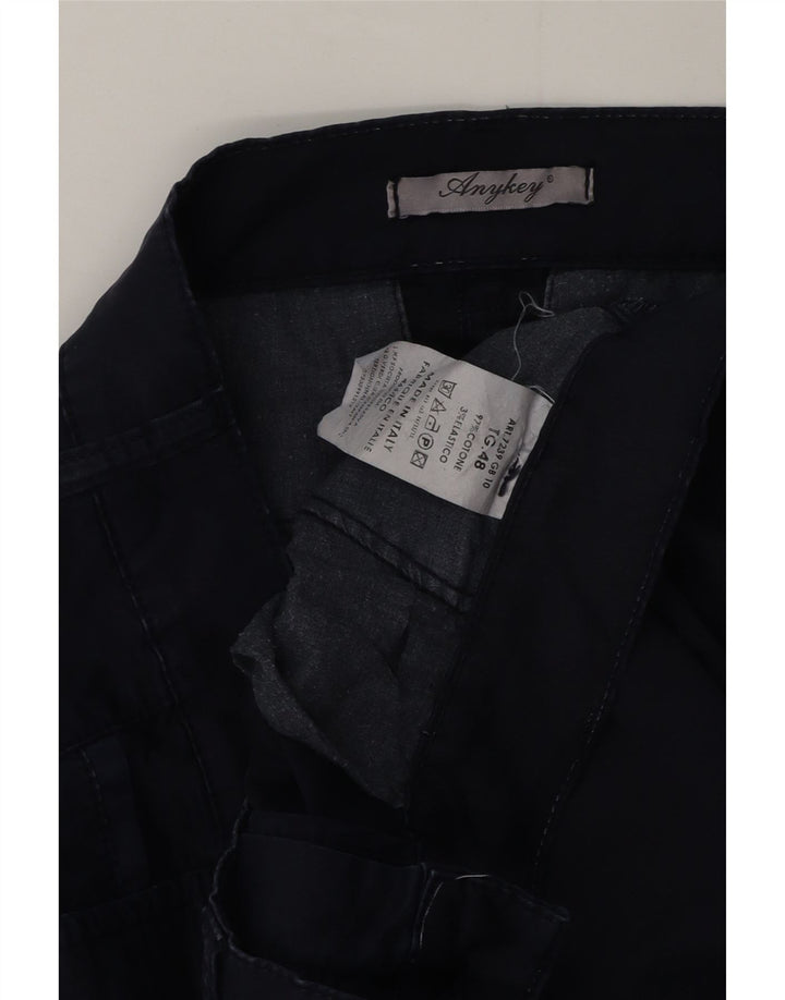 Vintage Herre Slim Cargo Bukser IT 48 Medium W32 L32 Marineblå Bomuld