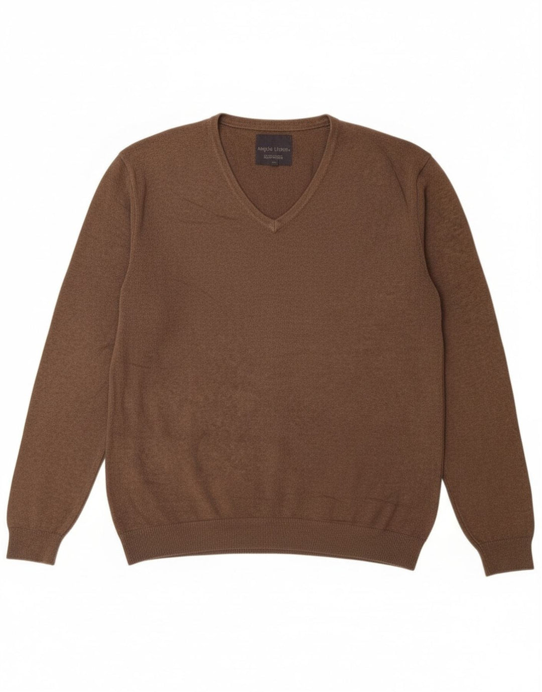 Angelo Litrico Herre V-hals sweater XL brun bomuld