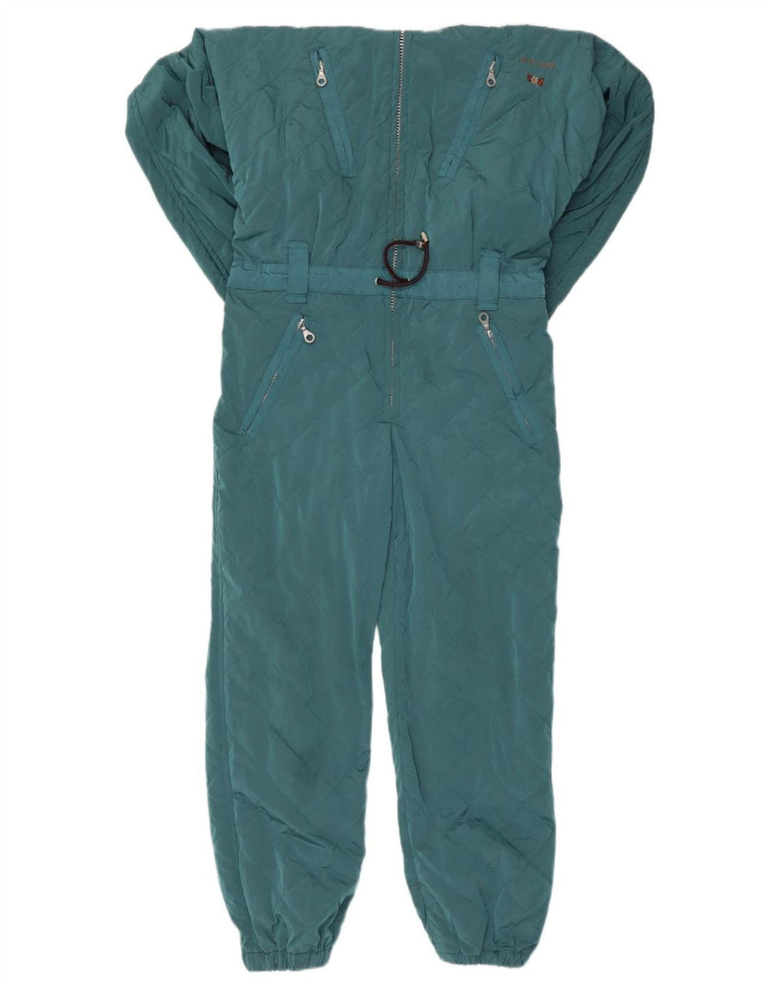 Postkort Dame Hætte Ski Jumpsuit IT 42 Medium Blue Nylon