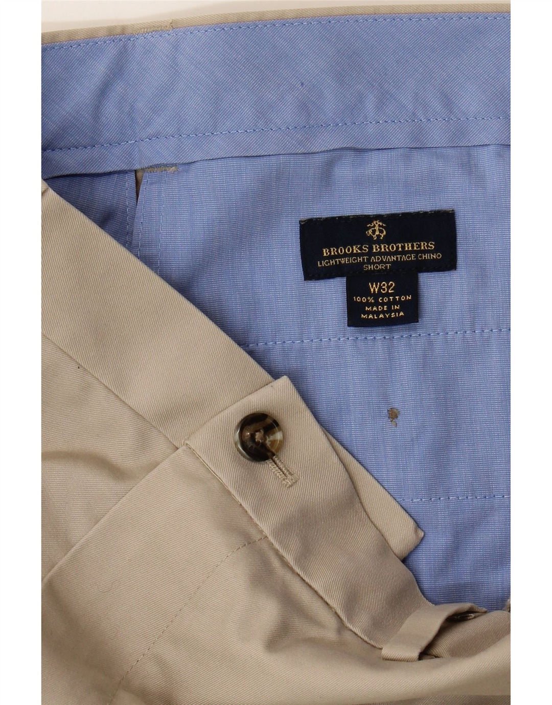 Brooks Brothers Chino Shorts til mænd W32 Medium Beige Bomuld