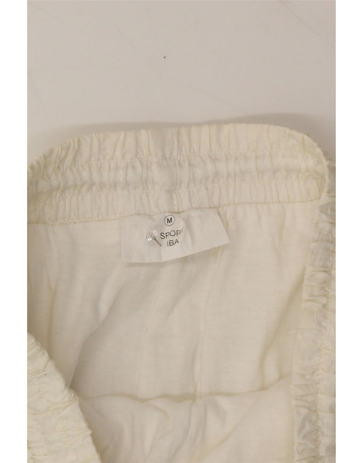 VINTAGE Mens Tracksuit Trousers Joggers Medium  White Colourblock Vintage Vintage and Second-Hand Vintage from Messina Hembry 
