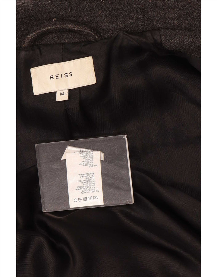 Reiss Herre Overfrakke UK 38 Medium Grey Wool