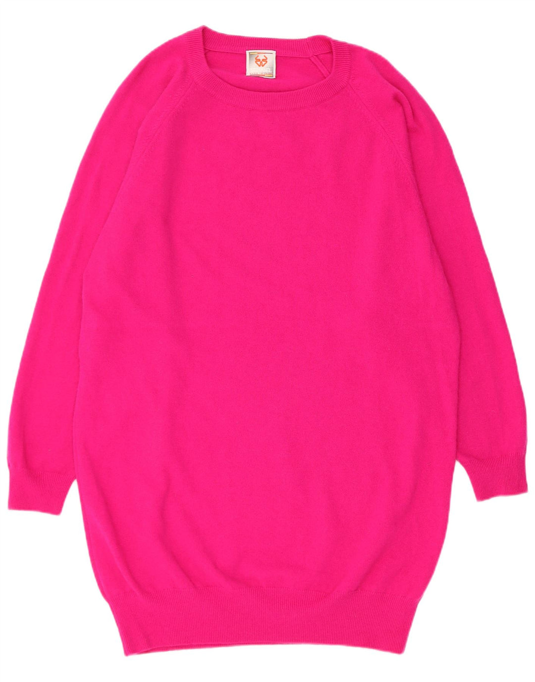 Stefanel Dame Jumper Dress UK 14 Medium Pink Akryl