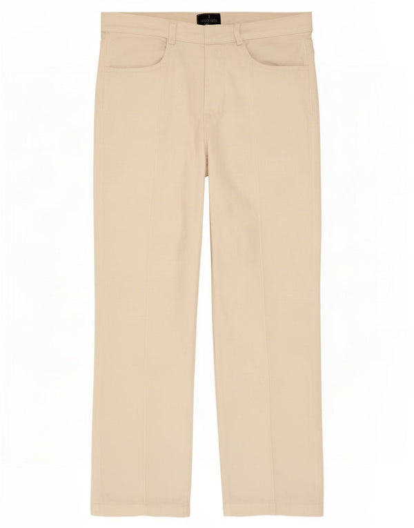 Trussardi Straight Casual Bukser til mænd EU 50 Large W34 L33 Hvid Bomuld