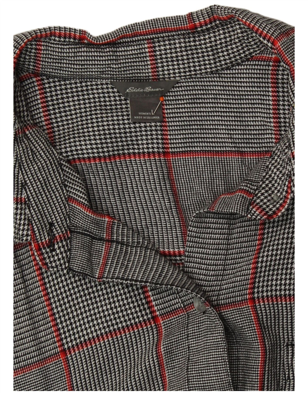 Eddie Bauer Dameskjorte UK 16 Large Grey Check