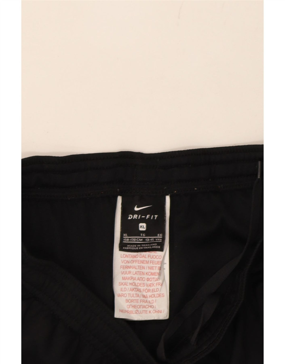 NIKE Boys Dri Fit Tracksuit Trousers 13-14 Years XL Black Polyester Vintage Nike and Second-Hand Nike from Messina Hembry 