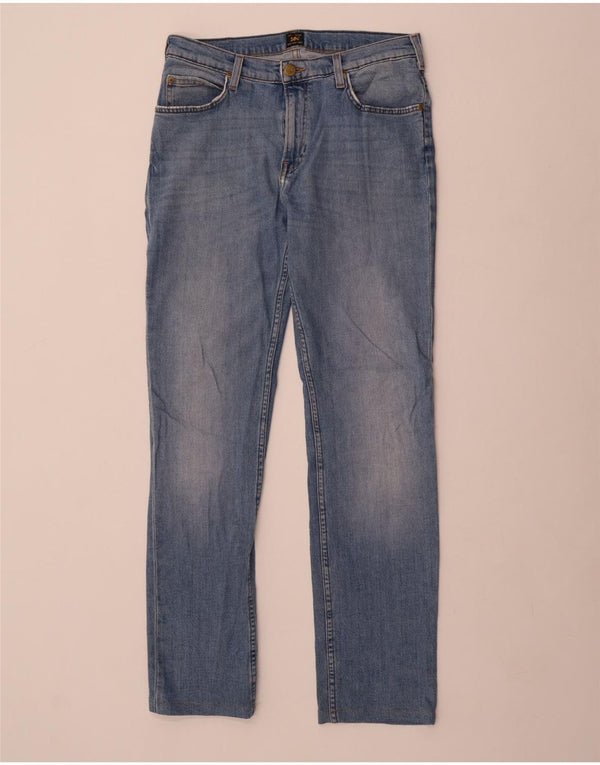 Lee Herre Rider Slim Jeans W32 L34 Blå Bomuld