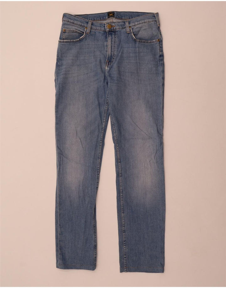 Lee Herre Rider Slim Jeans W32 L34 Blå Bomuld