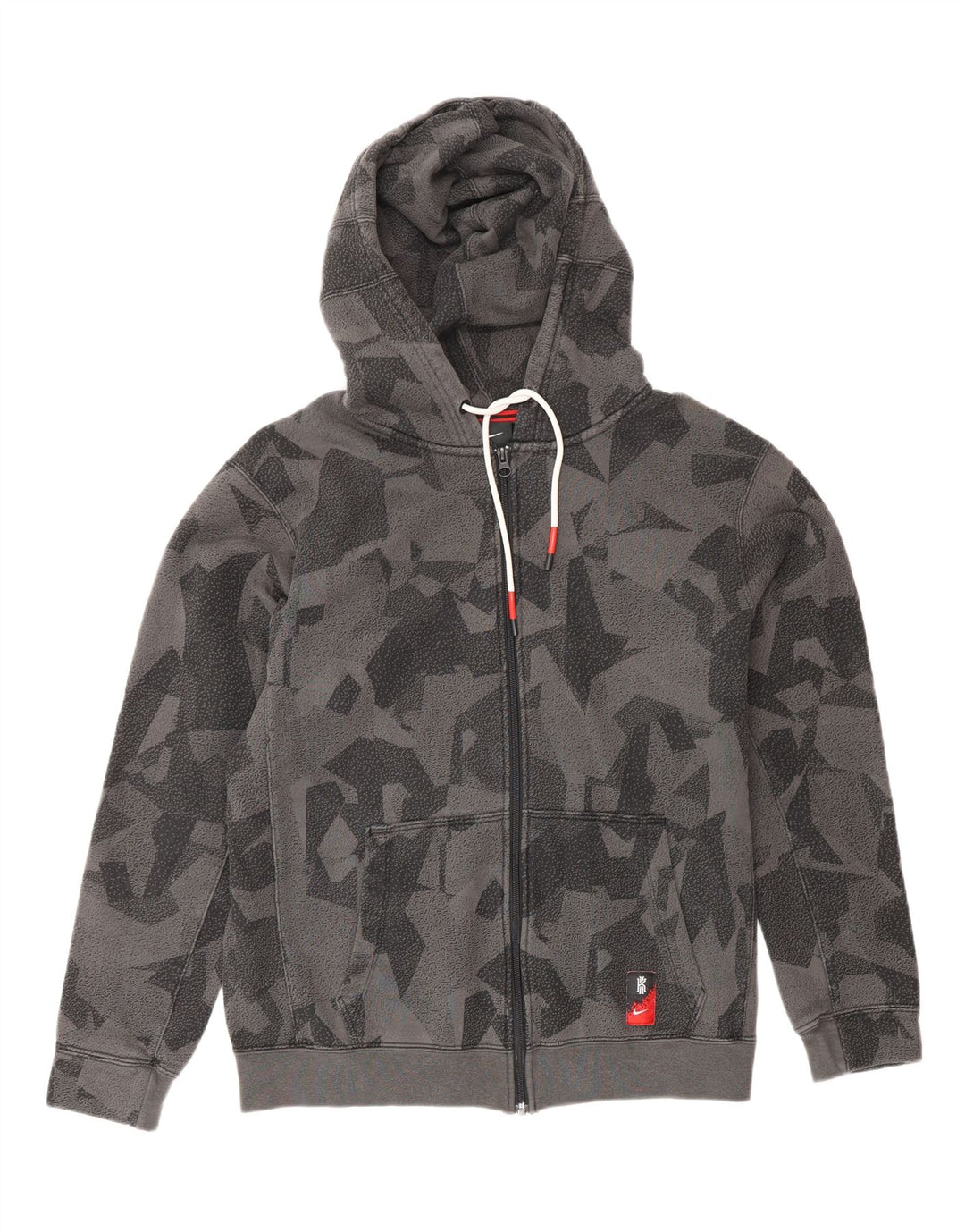 NIKE Hættetrøje med lynlås til mænd mellemgrå Geometrisk