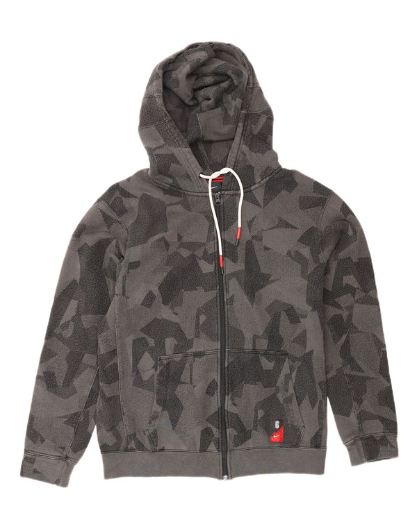 NIKE Hættetrøje med lynlås til mænd mellemgrå Geometrisk