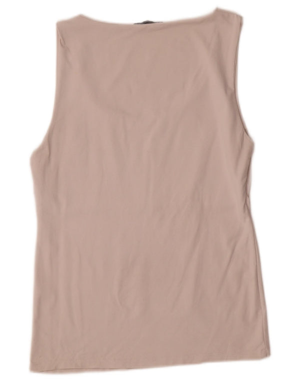 Zara Damevest Top UK 14 Stor Hvid Polyamid